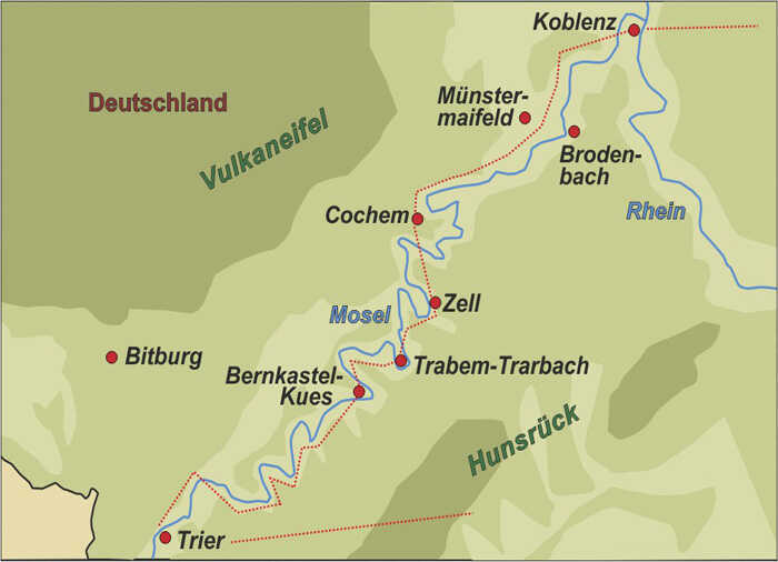 Fahrradreise entlang der Mosel