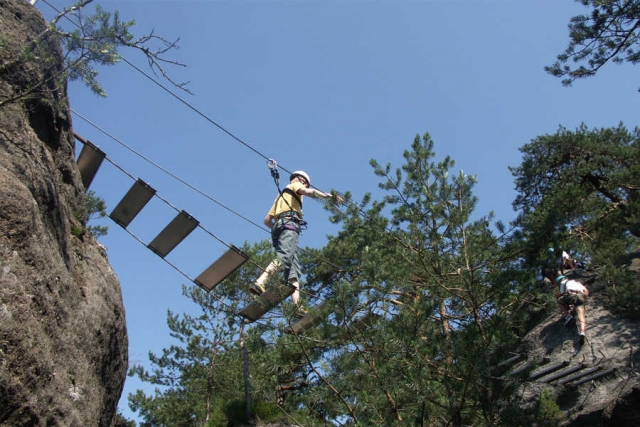 über den Nonnensteig in Jonsdorf und den Alpinen Grat in Oybin