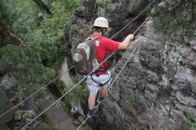 über den Nonnensteig in Jonsdorf und den Alpinen Grat in Oybin