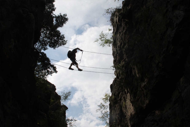 über den Nonnensteig in Jonsdorf und den Alpinen Grat in Oybin